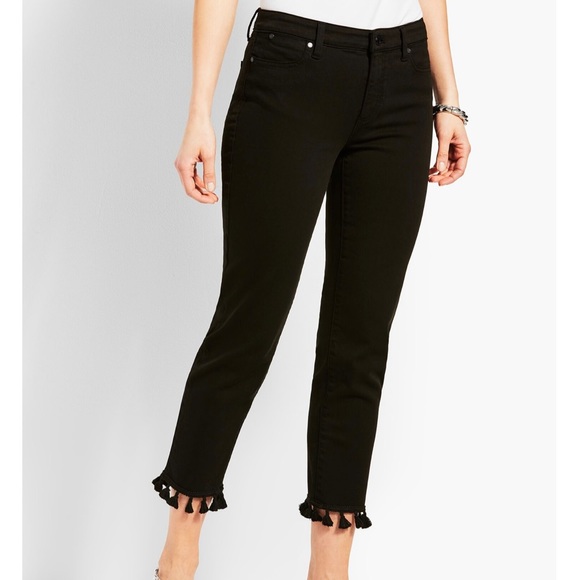 Talbots Denim - Talbots Tassel Hem Jeans 10 Black